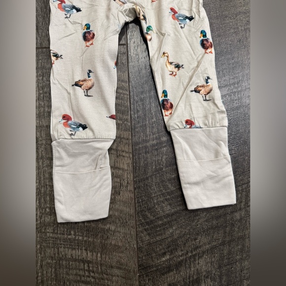 Bamboo Baby Zipper Sleeper Pajamas Duck Print 6-12 month - Picture 3 of 5